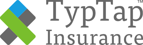 A logo for typtap insurance with a blue and green diamond.