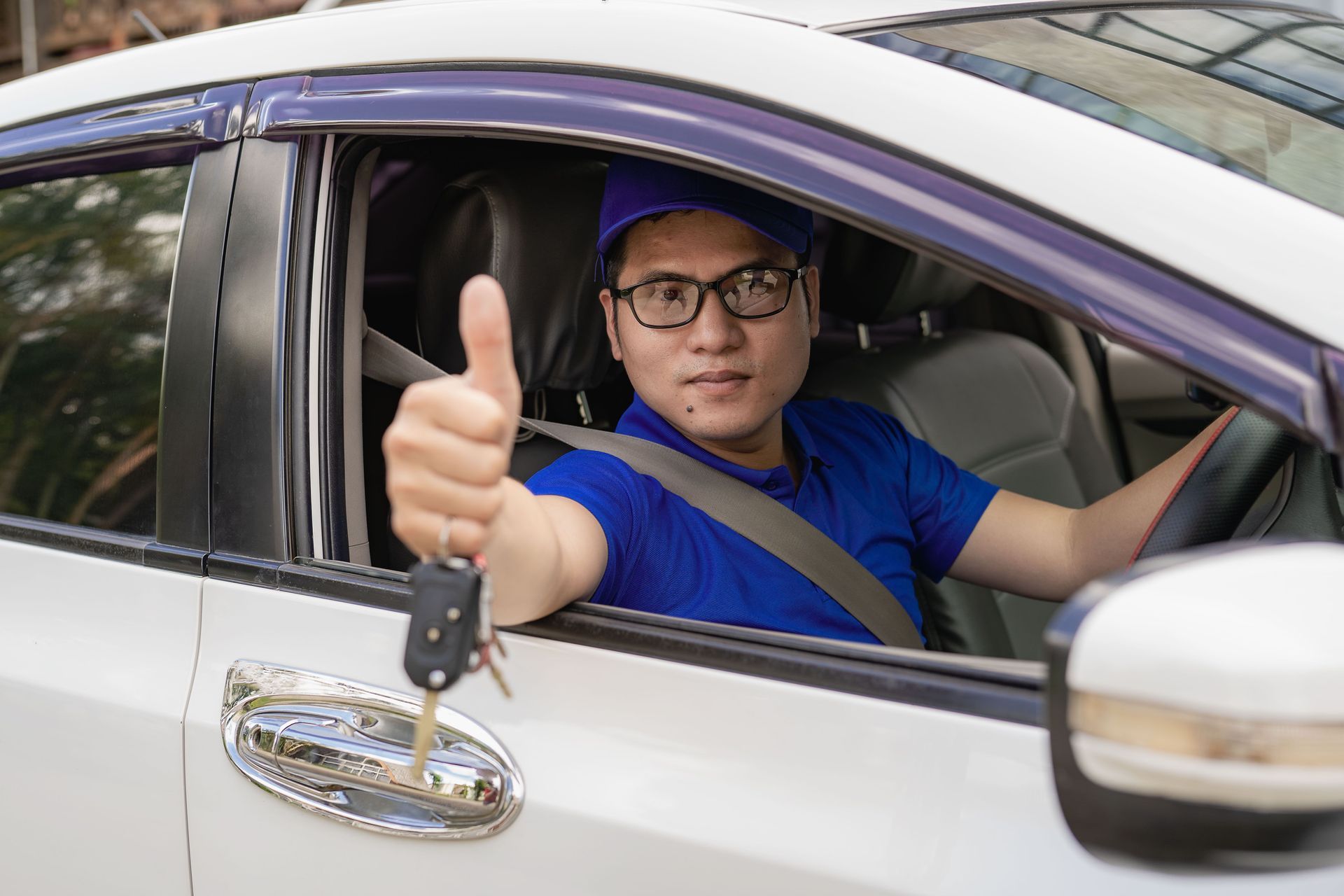 Man Driving an Insurance replacement vehicle in Adelaide