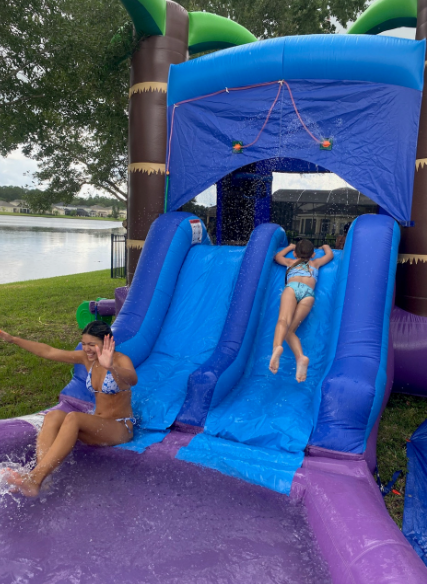 You never too old to get on a water slide — Clermont, FL — Bouncin’ Back Party Rental