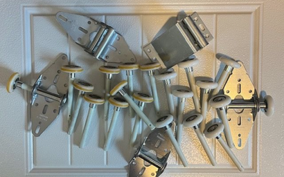 Super quiet garage door kit with nylon rollers and upgraded hinges