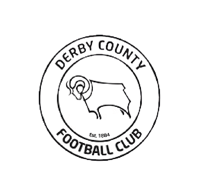 Derby county football club logo with a ram in a circle wedding corporate and event - eddi