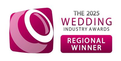 The logo for the 2025 wedding industry awards is a regional winner. eddie young magic wedding magician
