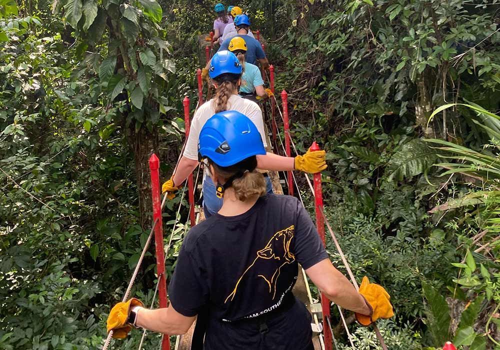 Students explore the Belizean Rainforest