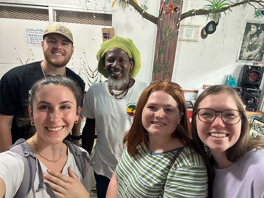 Students connect with the local people of Belize