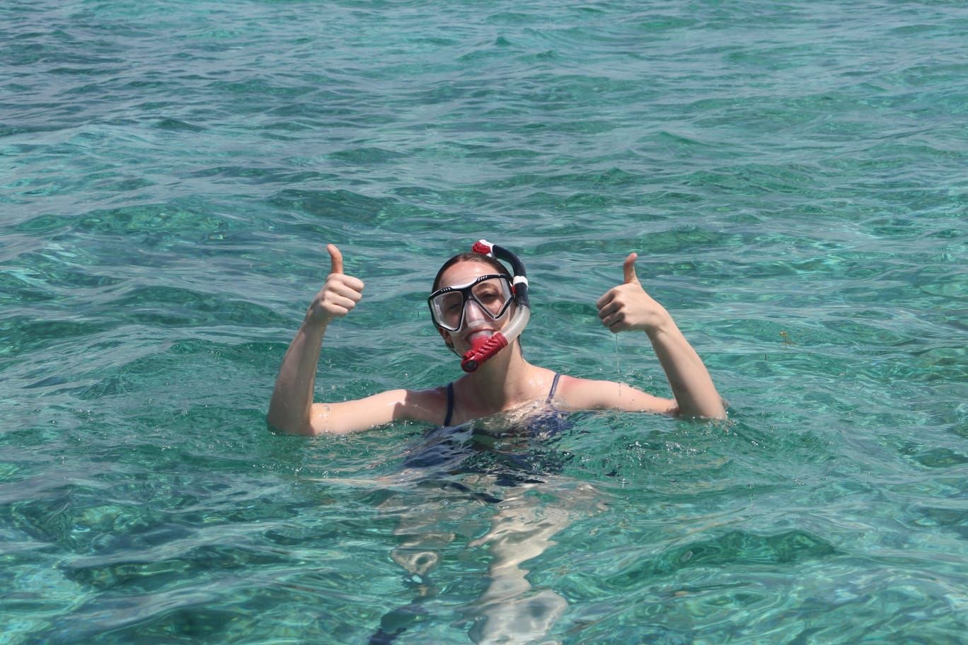 UIndy Public Health Student Snorkeling in Belize