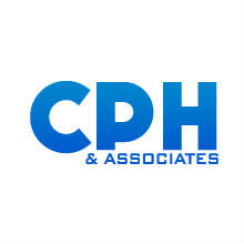 Blue "CPH & ASSOCIATES" logo on white background.