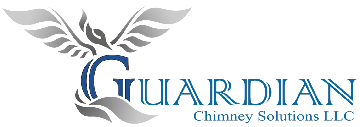 The logo for guardian chimney solutions llc has a bird on it.