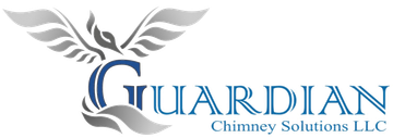 The logo for guardian chimney solutions llc has a bird on it.