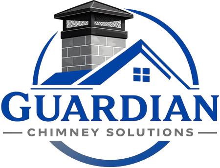 The logo for guardian chimney solutions llc has a bird on it.