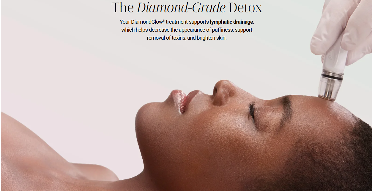 Person receiving facial treatment on forehead.