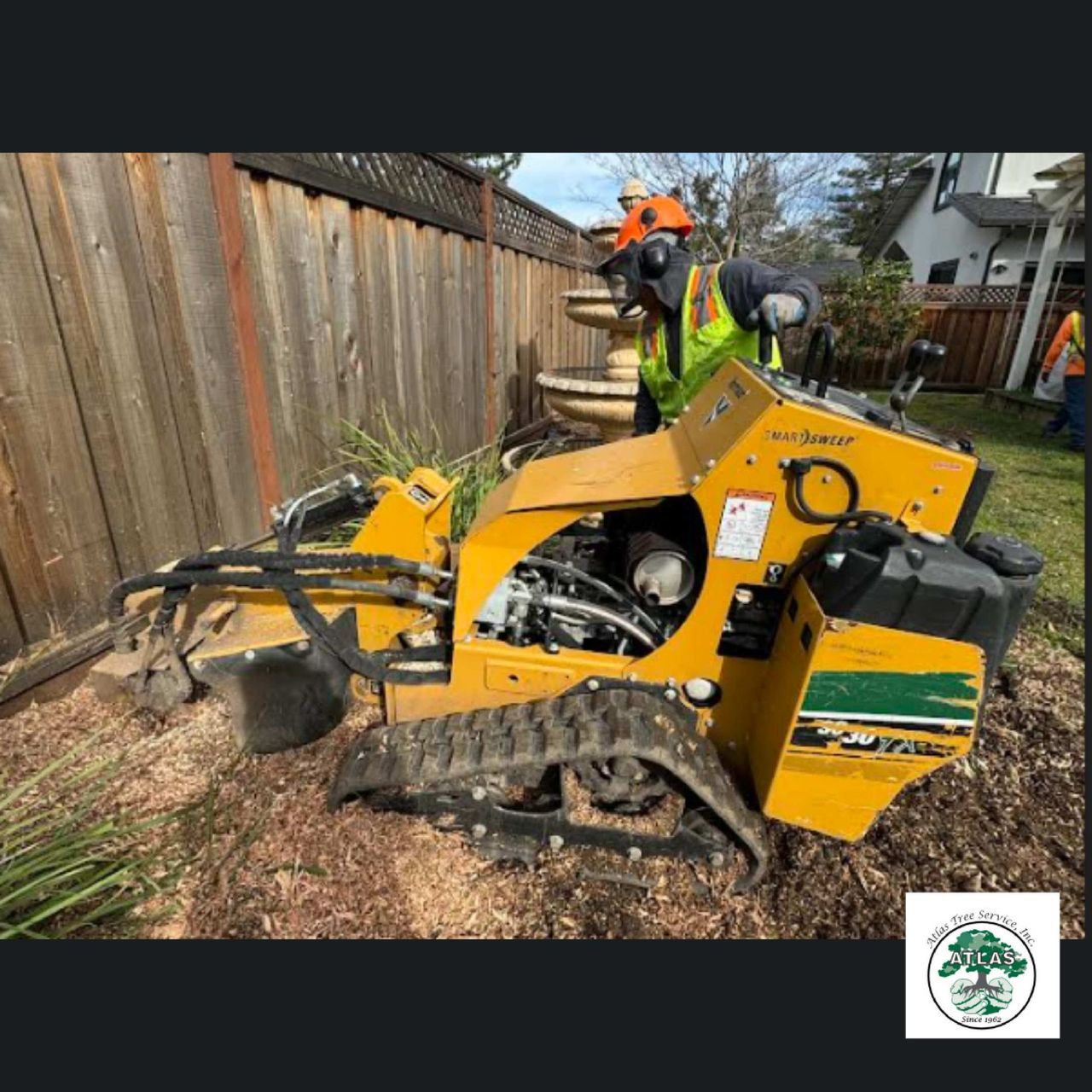 Yellow Stump Grinder — Concord, CA — Atlas Tree Service, Inc.