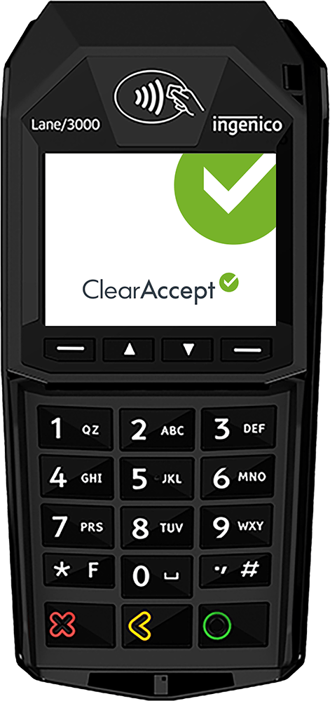 a black cell phone with a green check mark on the screen .