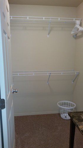 Large walk-in closet in master bedroom