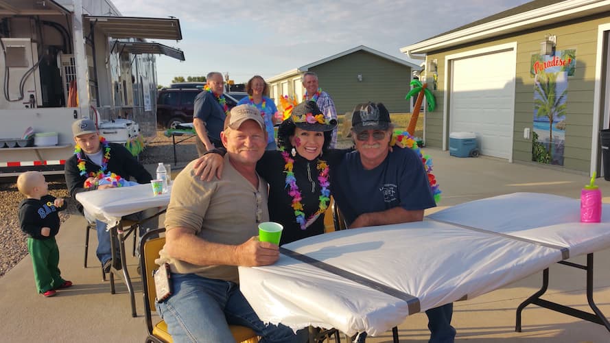 Residents Enjoying a Summer BBQ