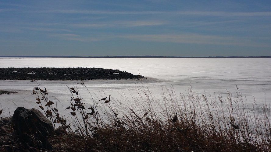 Lake Sakakawea in Spring