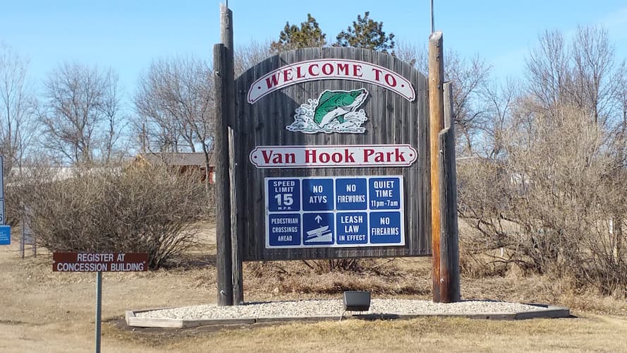 Welcome to Van Hook Park Sign