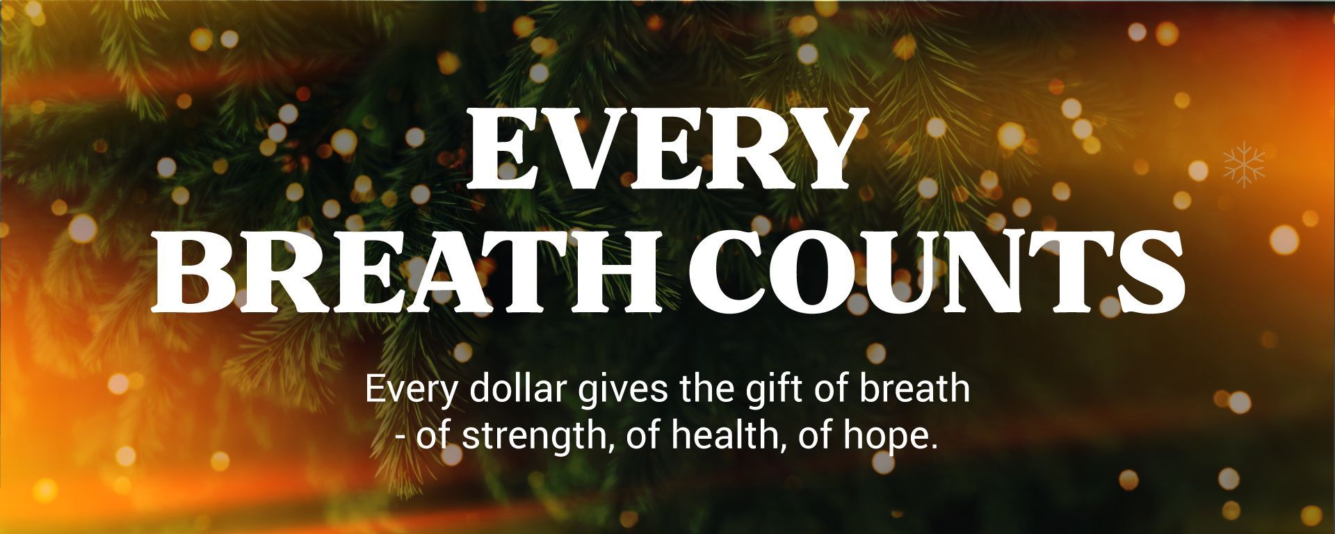 Every Breath Counts | Lung Health Foundation banner