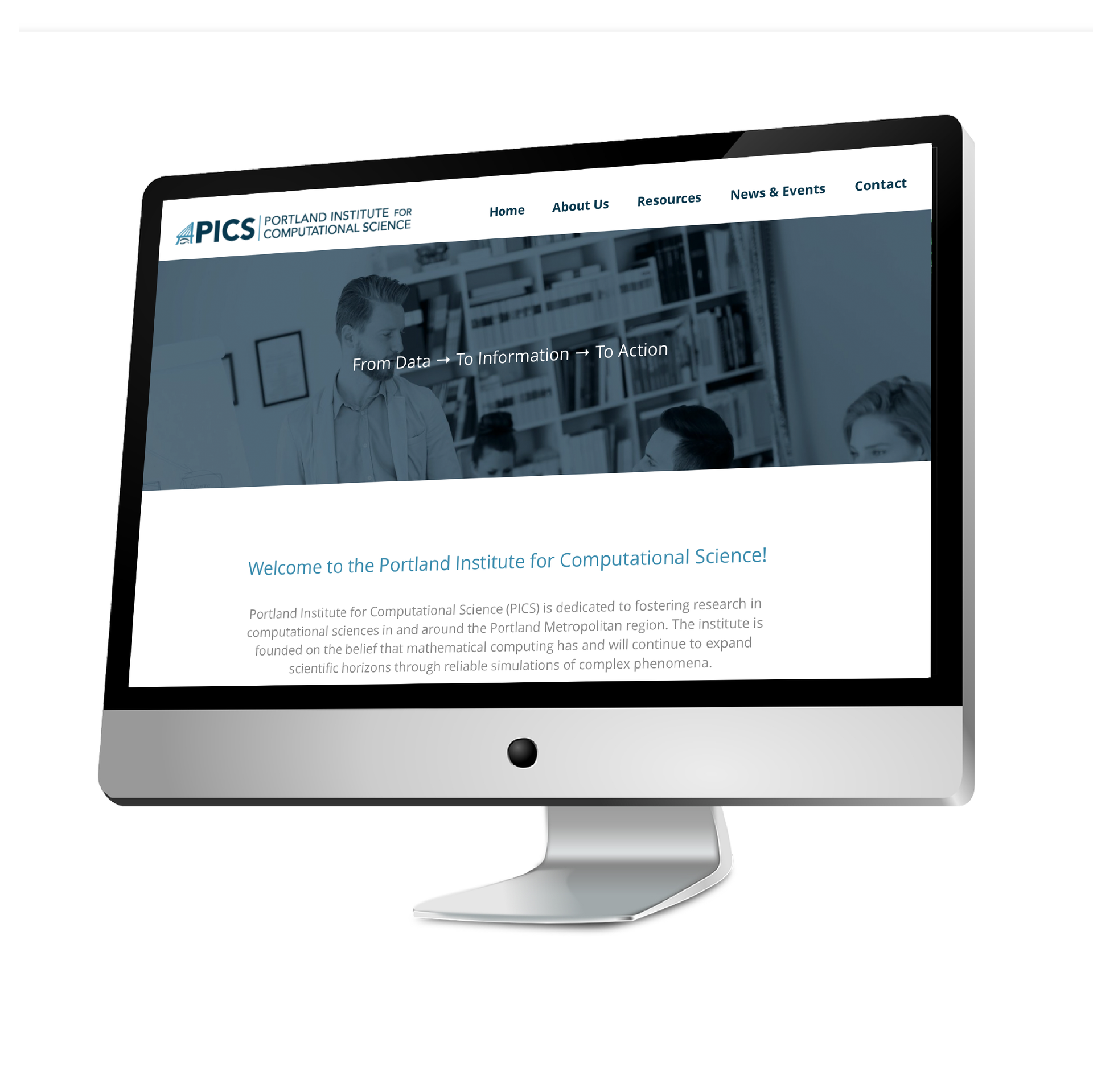 Website design for Portland Institute  for Computational Science