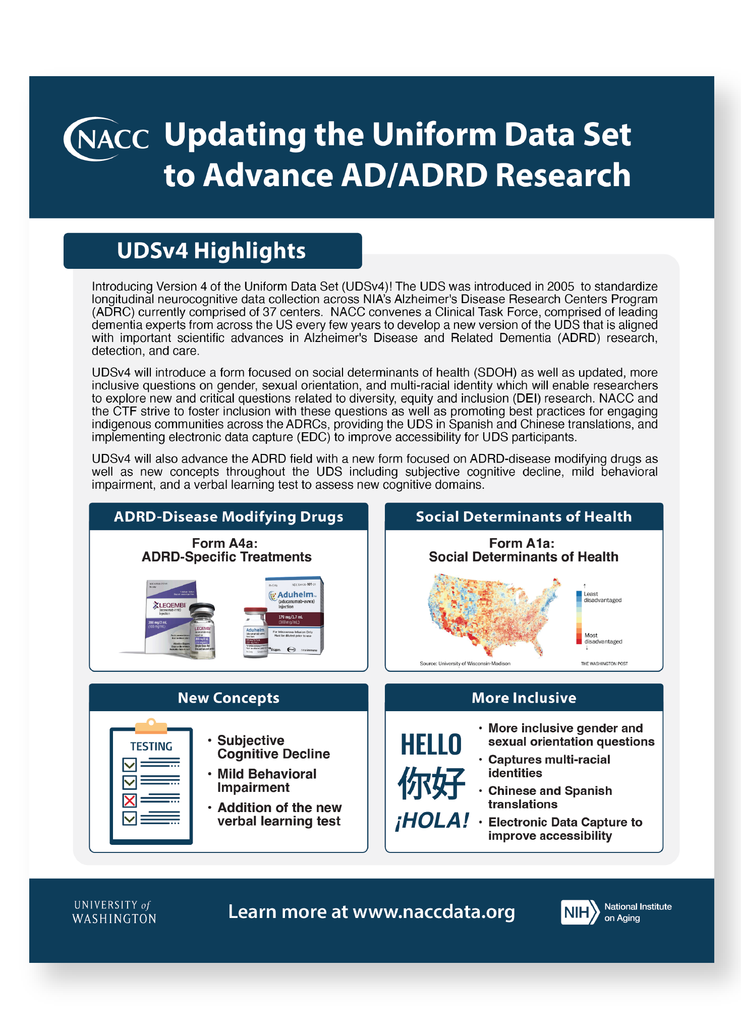 Uniform Data Set flyer for scientific conference