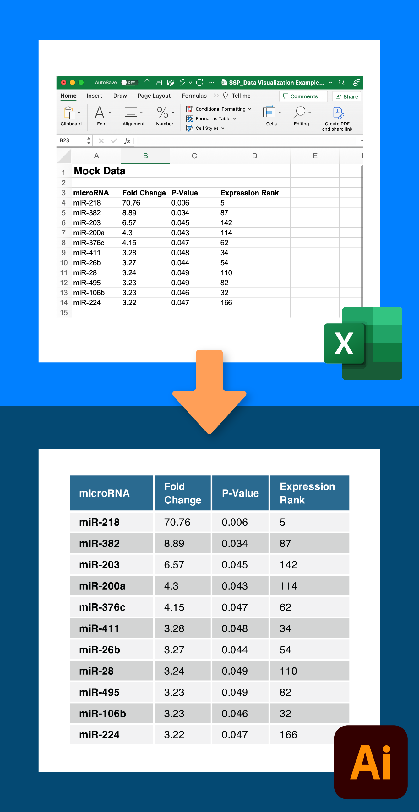 Excel table and template examples