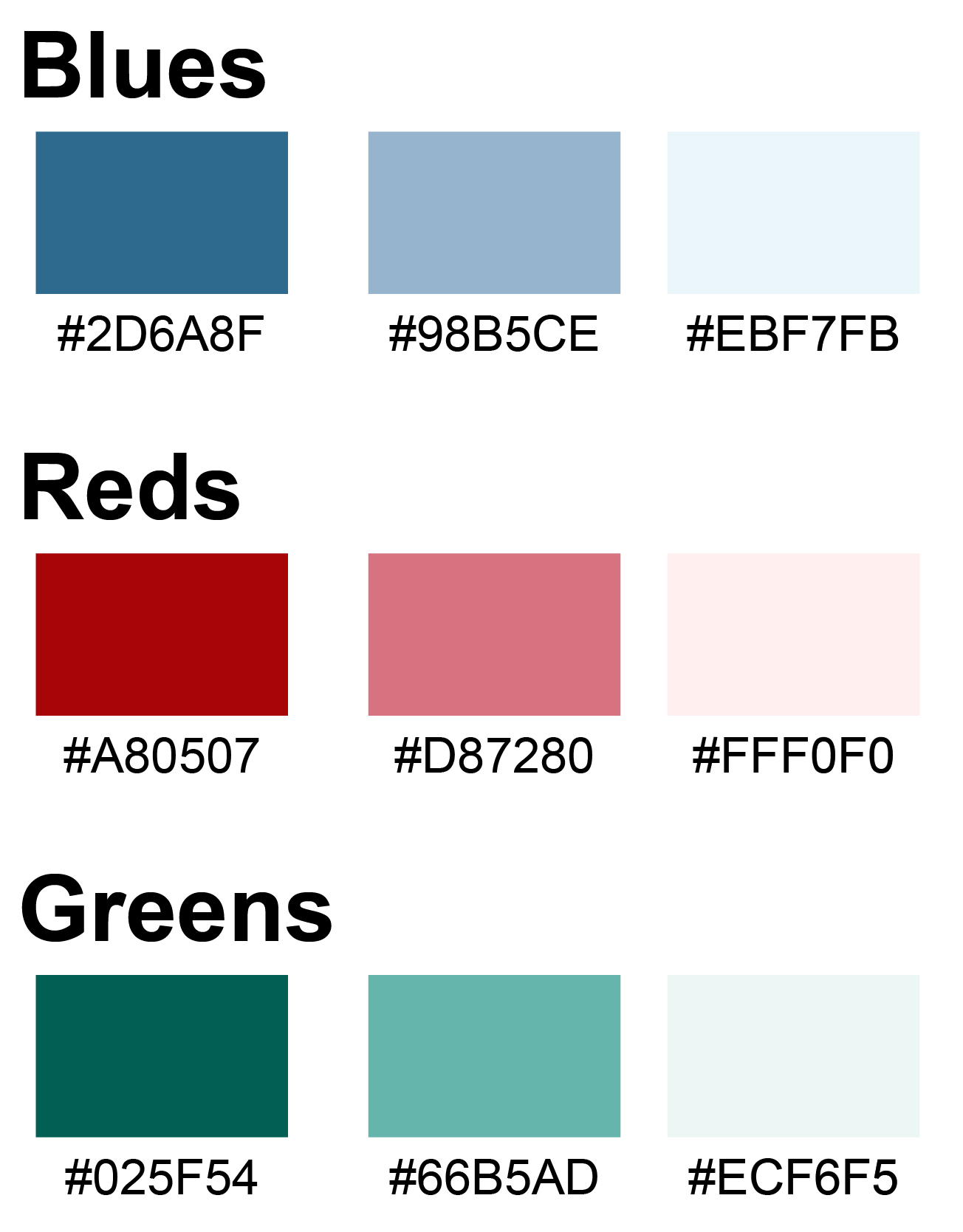 Color palette examples for scientific poster backgrounds