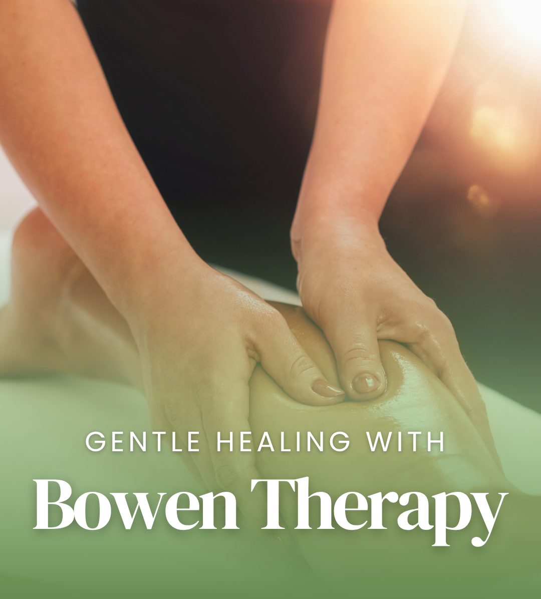 Hands massaging a leg — Innovated Wellness–Cathie Barnes in Yeppoon, QLD