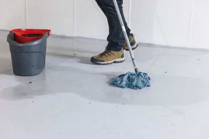 wet basement mopping
