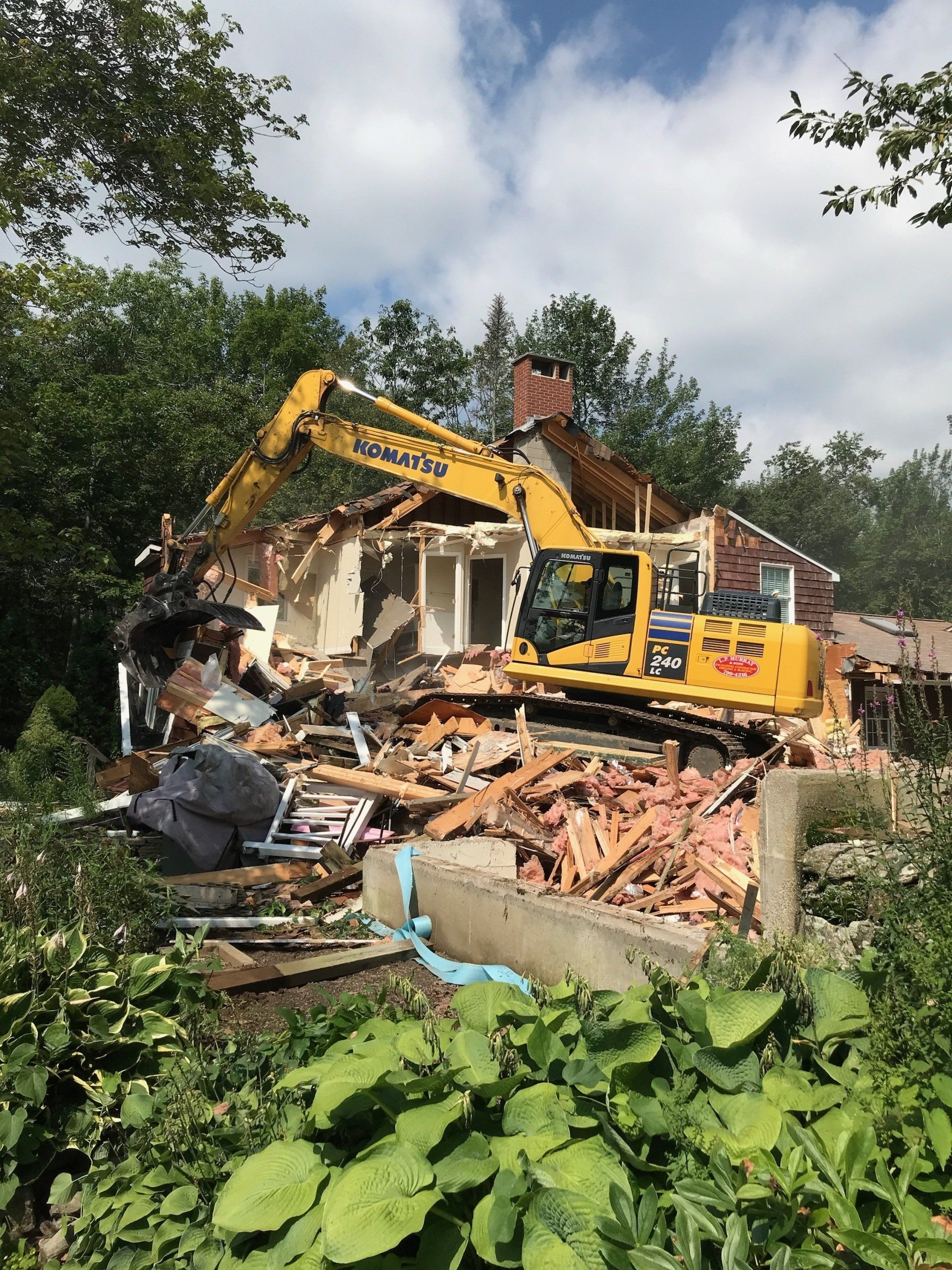 Demolition Site — Cape Elizabeth, ME — L.P. Murray & Sons, Inc.
