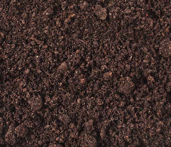 A close up of a pile of brown soil.