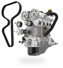 Yellow oil container with oil splashing, floating against a white background. | Madison Automotive