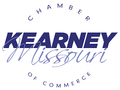 Logo for the Kearney, Missouri Chamber of Commerce. Text includes 