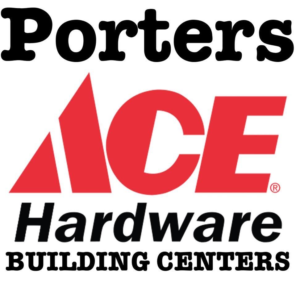 Porters Ace Hardware logo with the Ace logo in red and the company name and