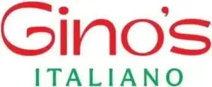 Gino's Italiano logo in red lettering with a green 