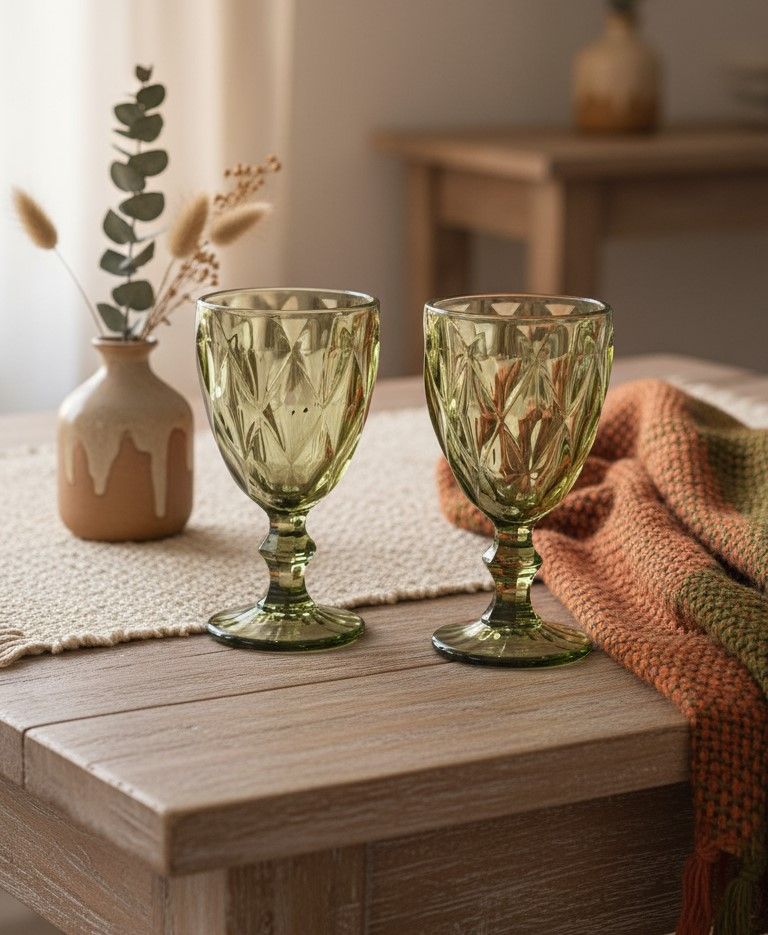 Green Bohemian Glass