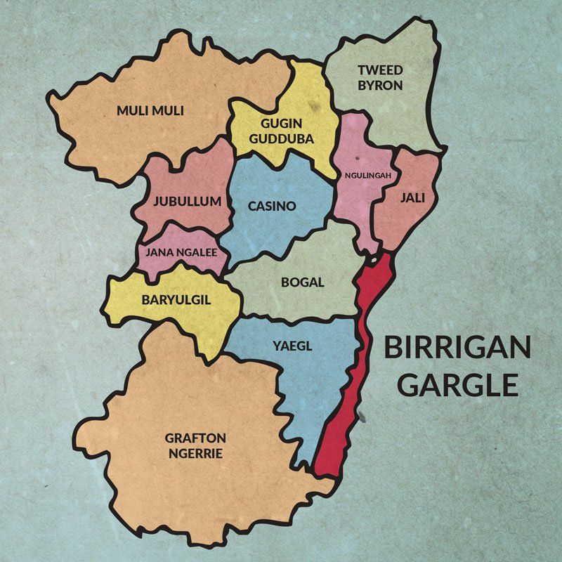 Birrigan Gargle Map illustration