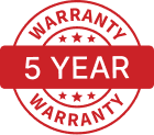 5 Year Warranty Badge - Stroup's Garage