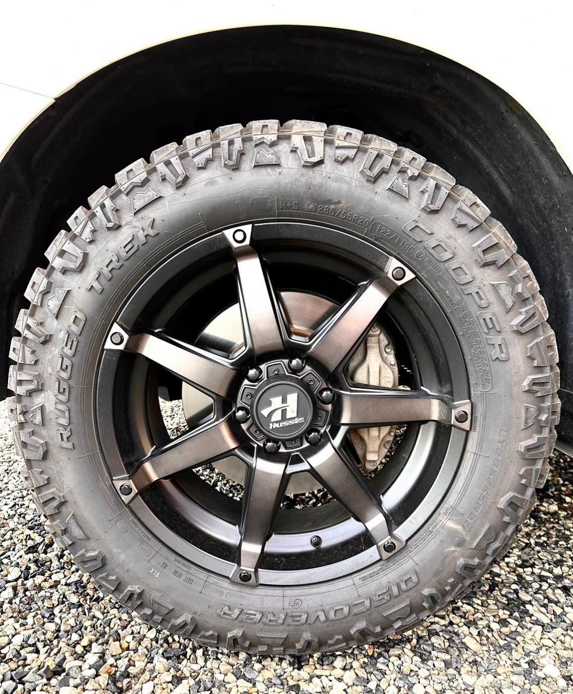 A close up of a tyre on a car wheel — Capricorn Tyre & Mechanical in Yeppoon, QLD