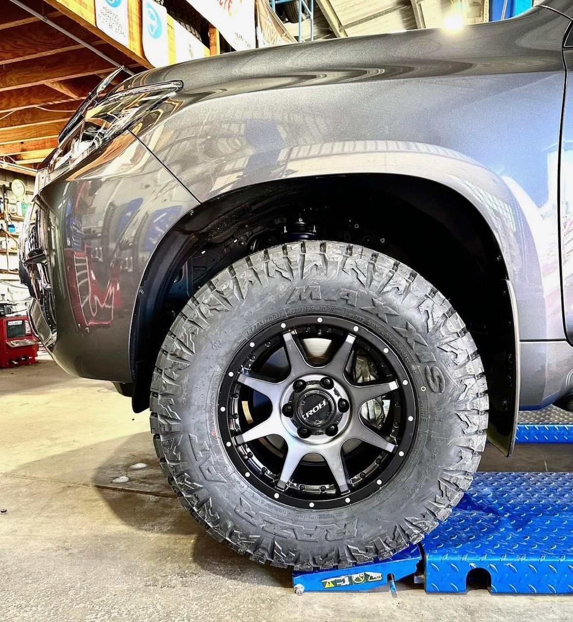 Close Up of a Tire With Rubber Buttons on It — Capricorn Tyre & Mechanical in Yeppoon, QLD