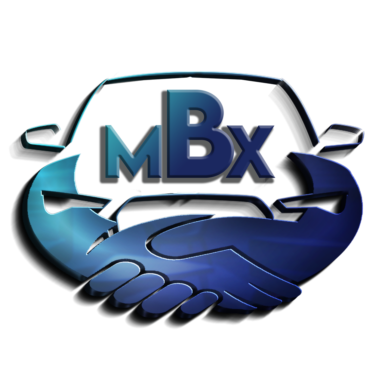A logo for mbx with two hands shaking