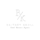White logo with &ldquo;B/K&rdquo; and the text &ldquo;BRITNEY KROL&rdquo; and &ldquo;Real Estate Agent&rdquo; beneath.