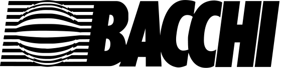 La parola bacchi è scritta in bianco e nero su fondo rigato.