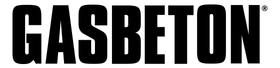 Un logo in bianco e nero per gasbeton su sfondo bianco