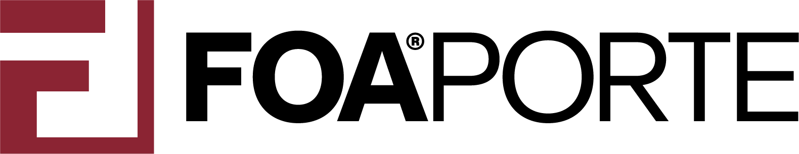Un logo in bianco e nero per un'azienda chiamata foaporte