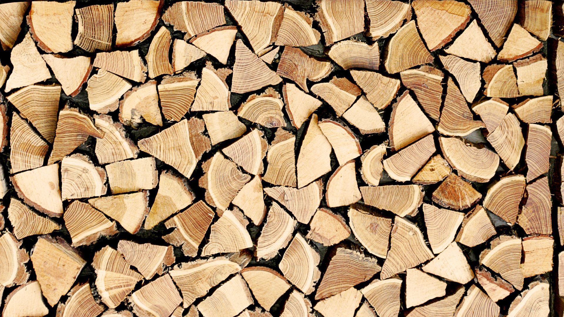 Una catasta di legna tagliata è accatastata una sopra l'altra.