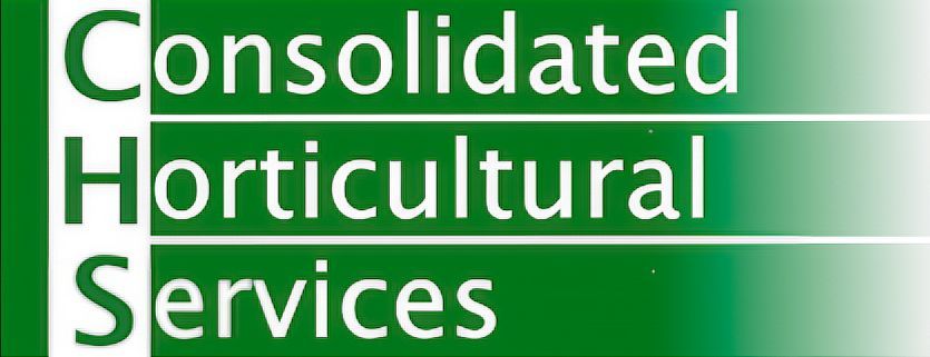 A green sign that says consolidated horticultural services