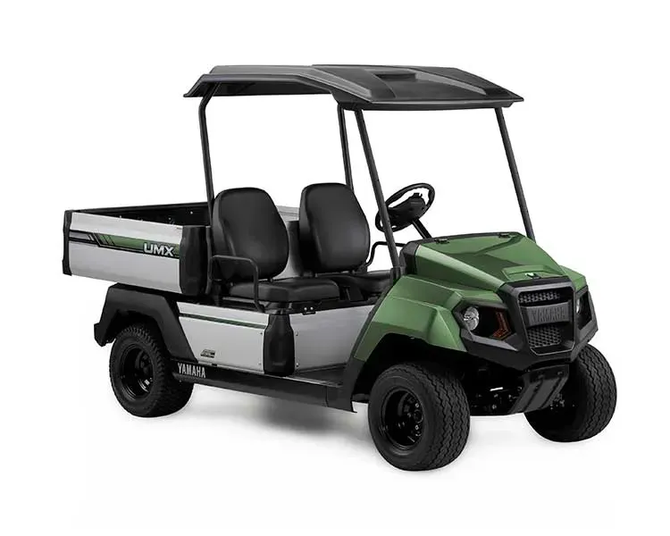A Green and White Golf Cart with A Black Roof on A White Background — DTM Tamworth in Tamworth, NSW