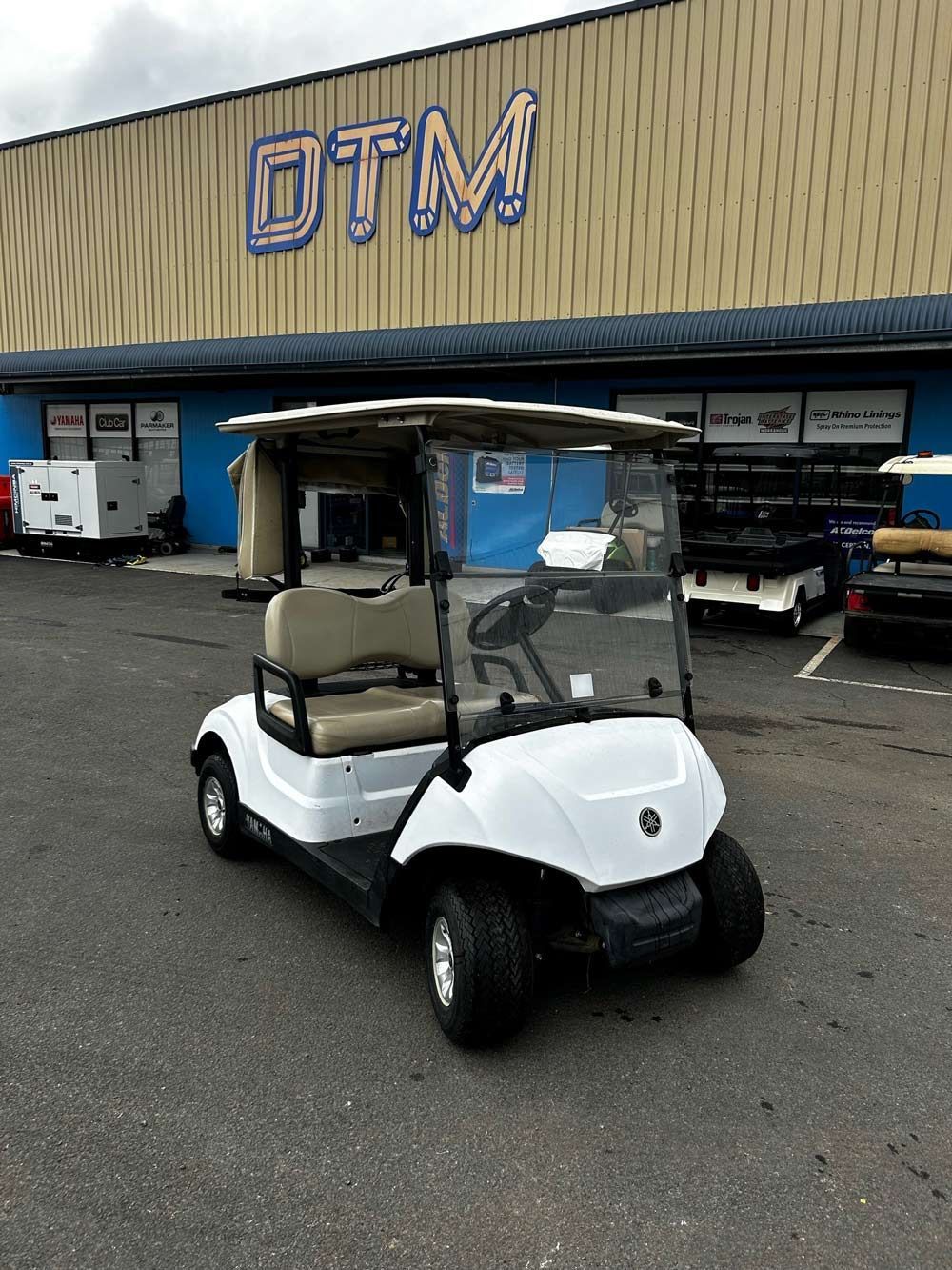 A White Golf Cart
