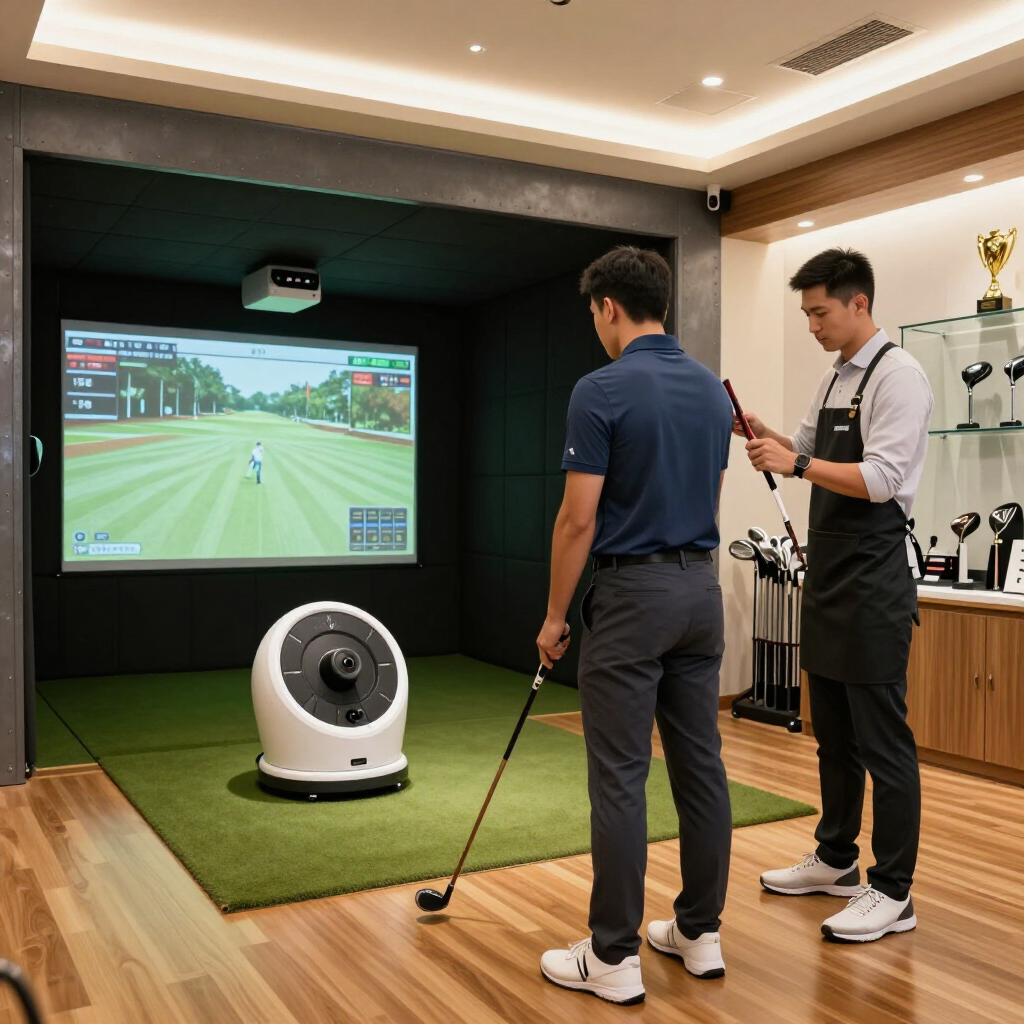 Custom club fitting session