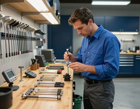 Golf club repair technician