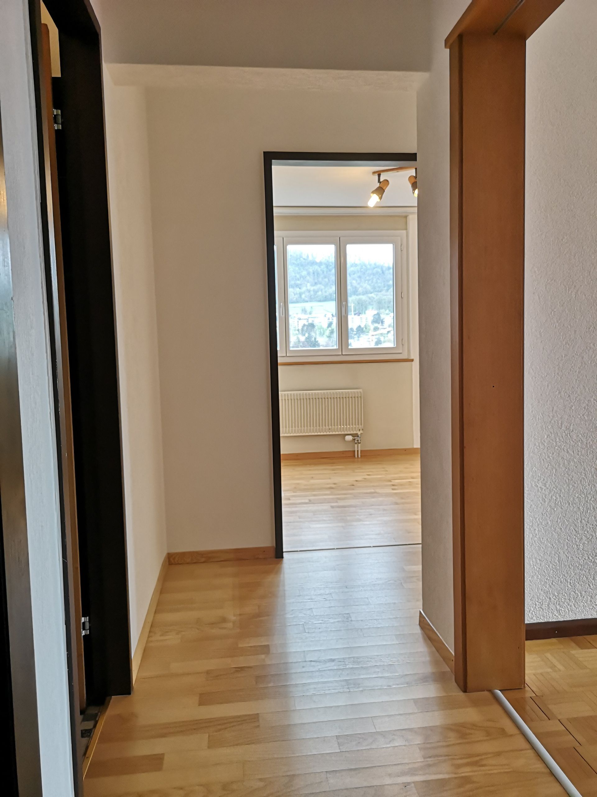 Corridor menant à la salle de bain et aux chambres